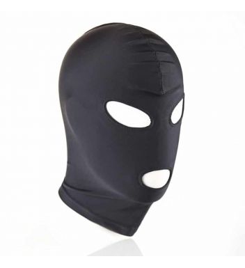 Full Cover Hood Mask Elastic Black Breathable Face Mask