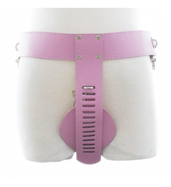Keuschheitsgürtel aus PU-Leder für Frauen in Rosa