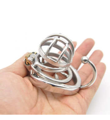 Keuschheitskäfig aus Edelstahl mit Basisbogenring