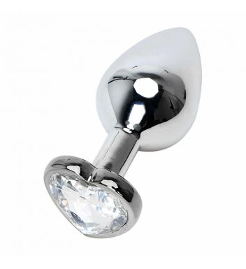 Metal Butt Toys Heart Shaped Anal Trainer Jewel Butt Plug
